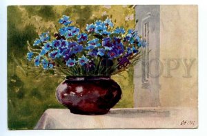 494187 RUSSIA O.A. Grand Duchess Olga Alexandrovna Field Blue Flowers postcard