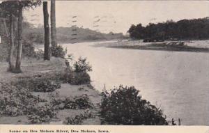 Iowa Des Moines Scene On The Des Moines River 1911