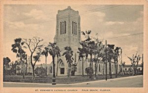 PALM BEACH FLORIDA~ST EDWARD'S CATHOLIC CHURCH~ALBERTYPE PHOTO POSTCARD