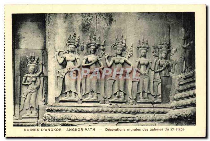 Postcard Ancient Ruins Cambodia Angkor D Angkor Vath Wall Decorations galleries