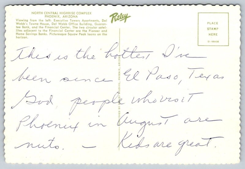 Phoenix  Arizona   Postcard