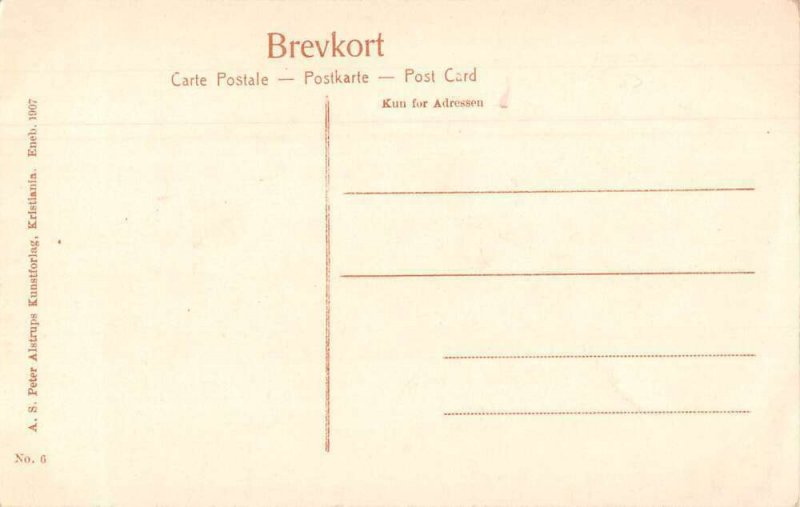 Kristiania Norway Farmer Vintage Postcard AA14225