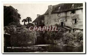 Quimperle Old Postcard Old Bridge on & # 39Elle