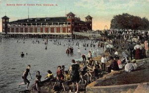 Bathing Scene at Gordon Park, Cleveland, Ohio, Early Postcard, Used in 1912