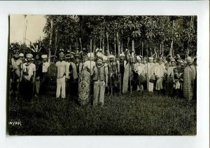 3151553 INDONESIA Borneo DAYAK People Types Vintage photo PC