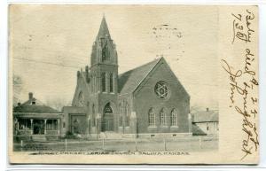 First Presbyterian Church Salina Kansas 1908 postcard