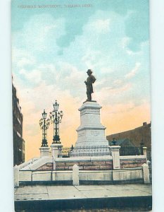 Divided-back MONUMENT SCENE Toledo Ohio OH AE7855