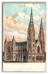 St Paul's Cathedral Pittsburg Pennsylvania PA 1911 DB Postcard P23