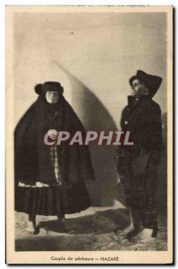 Fancy Doll Postcard Old Couple Nazare fishermen