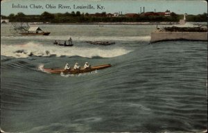 Louisville Kentucky KY Indian Chute Canoe Canoeing Ohio River c1910 Postcard