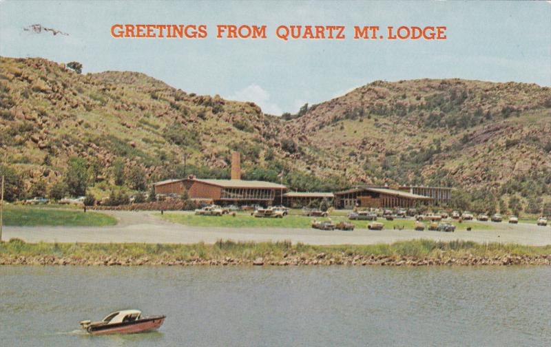 Oklahoma Greetings From Quartz Mountain Lodge On Lake Altus