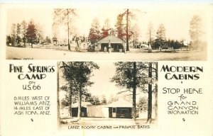 Postcard RPPC 1930s Arizona Williams Route 66 Pine Springs Camp 23-13047