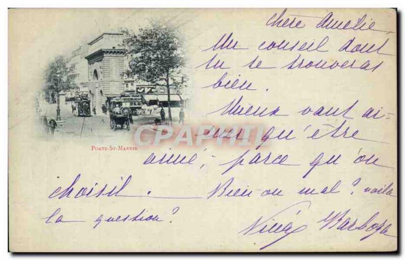 Old Postcard Paris St Martin