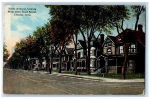1914 Sixth Avenue Looking West Third Street Clinton Iowa Posted Antique Postcard 