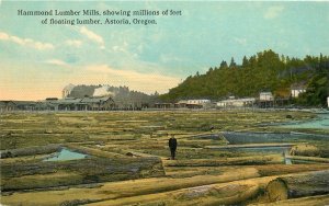 Postcard Oregon Astoria Hammond Lumber Mills Pacific Novelty 23-6405