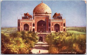 VINTAGE POSTCARD HUMAJON'S TOMB LOCATED AT DEHLI INDIA DB ADDRESSED 1920