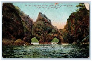 c1910 Spectacle Arches Point Arches Group West Coast Washington Vintage Postcard 