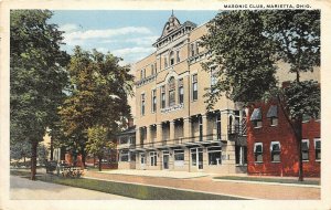 Marietta Ohio 1930s Postcard Masonic Club