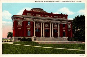 Illinois Champaign-Urbana Auditorium University Of Illinois Curteich