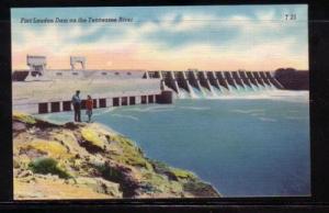 Tennessee colour PC Fort Loudon Dam on Tennessee River unused