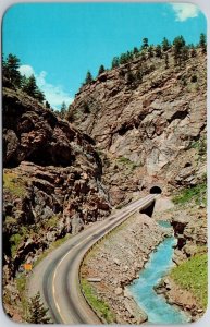 Colorado, Tunnel On Highway, Clear Creek Canon, Rocky Spurs, Vintage Postcard