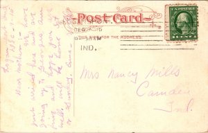 Postcard Holy Angels Academy in Logansport, Indiana