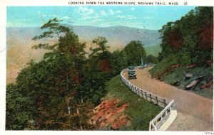 Vintage Postcard 1931 Looking Down The Western Slope Mohawk Trail Massachusetts
