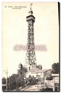 Postcard Old Lyon Tour Metallique de Fourviere