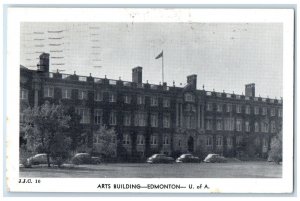 1953 Entrance View to Arts Building Edmonton Alberta Canada Postcard