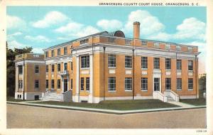 Orangeburg South Carolina Court House Exterior Antique Postcard K14149