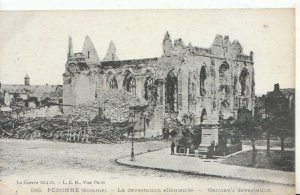 France Postcard - Peronne - La Devastation Allemande - Ref 8372A