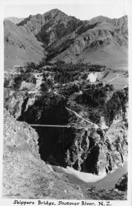 SHOTOVER RIVER NEW ZEALAND~SKIPPERS BRIDGE~1960s PHOTO POSTCARD*