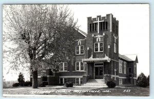 RPPC  HIGGINSVILLE, Missouri ~ METHODIST CHURCH Lafayette County 1940s  Postcard