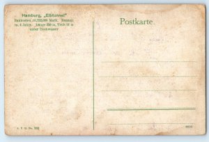Hamburg Germany Postcard Elbe Tunnel Dome Entrances Multiview c1910 Antique