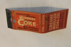 Greune Mueller Coal Co.  20 Strike Matchbook Cover