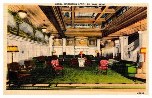 Postcard HOTEL SCENE Billings Montana MT AS6948