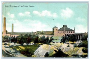 1910 State Reformatory Exterior Building Hutchinson Kansas KS Vintage Postcard