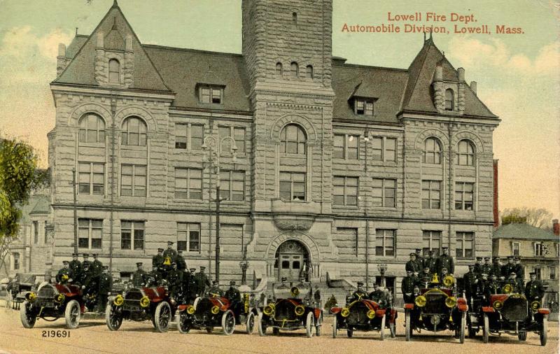 MA - Lowell. Lowell Fire Department, Automobile Division, circa 1916