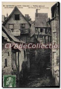 Old Postcard CAUDEBEC En Caux Old Houses On The River St. Gertrude