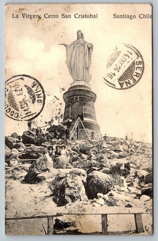 Santiago  Chile  La Virgen Cerro San Cristobal   Postcard