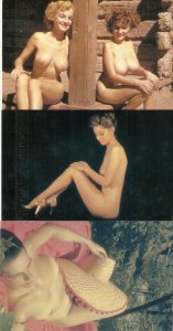 Nude postcards Lot of four (4) Modern repro of Classic Pin-Up  postcards