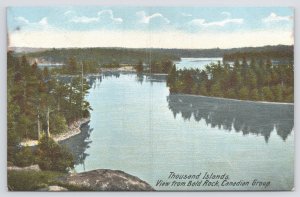 Thousand Islands New York~View from Bald Rock~Canadian Group~c1905 Postcard