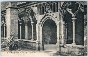 c1910s Treguier, France Le Cloitre Cloister Gothic Arches Columns Cathedral A339