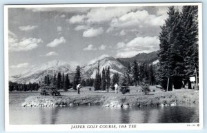 JASPER GOLF COURSE, Alberta Canada ~ Golfers at 14TH TEE  Postcard