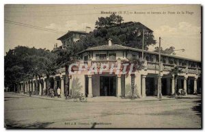 Old Postcard Hendaye hoops and post office Beach