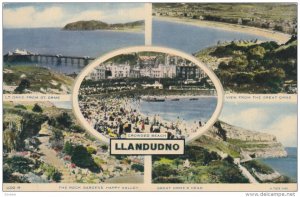 LLANDUDNO, Wales, 1940-50s; 5-Views, The Rock Gardens, Happy Valley, Great Or...