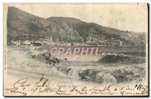 Old Postcard Menton The Beach