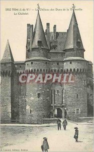 Postcard Old Glass (I and V) The Castle of the Dukes of Tremoille Le Chatelet