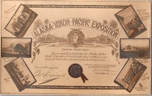 RPPC MultiViews Invitation Souvenir Alaska Yucon Pacific Expo c1909 Postcard P79