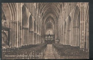 Worcestershire Postcard - Worcester Cathedral, Nave East    T4456